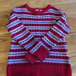 Gap red Fair Isle sweater 6-7